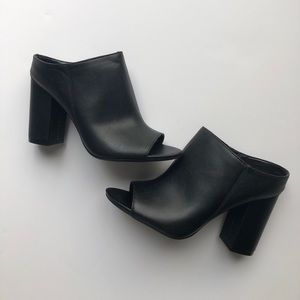 Bar III Matilda’s Black peeptoe mule